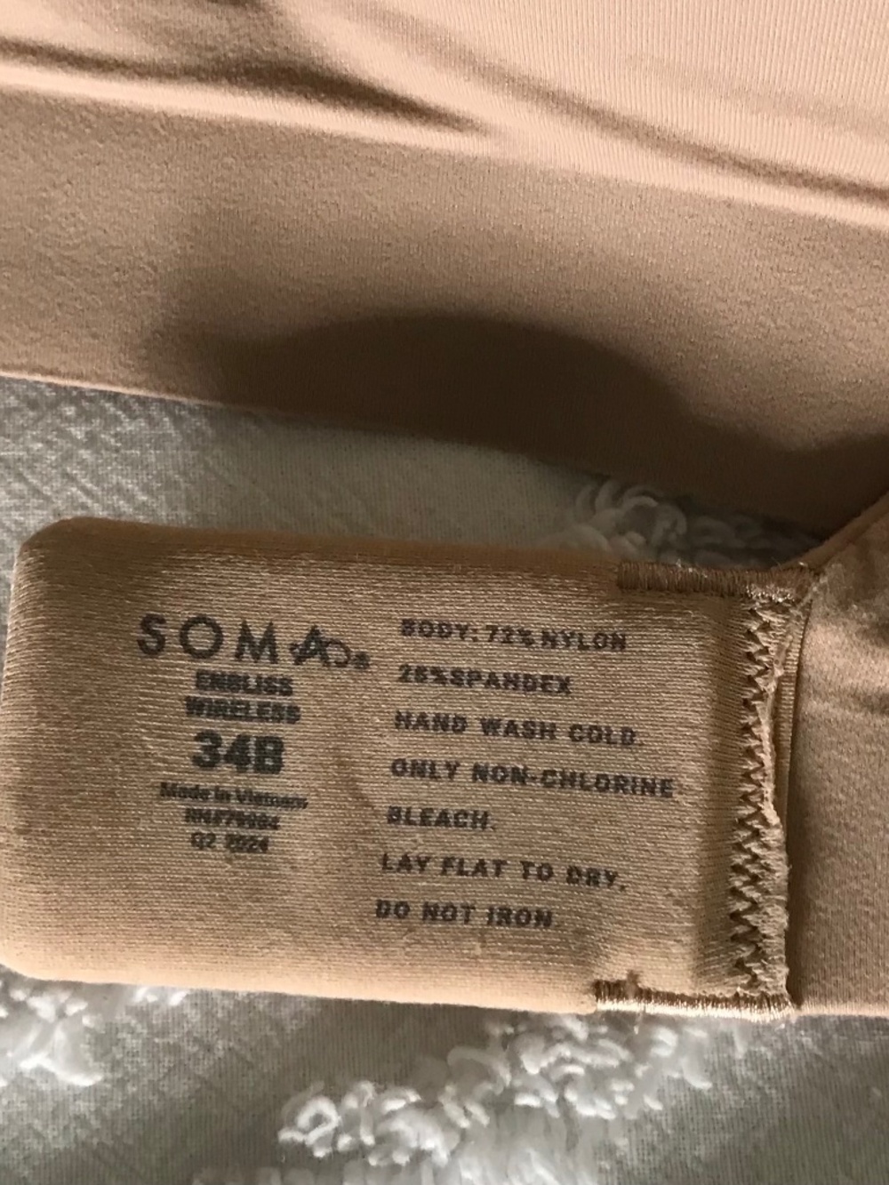 Soma Enbliss Wireless Bras 34B